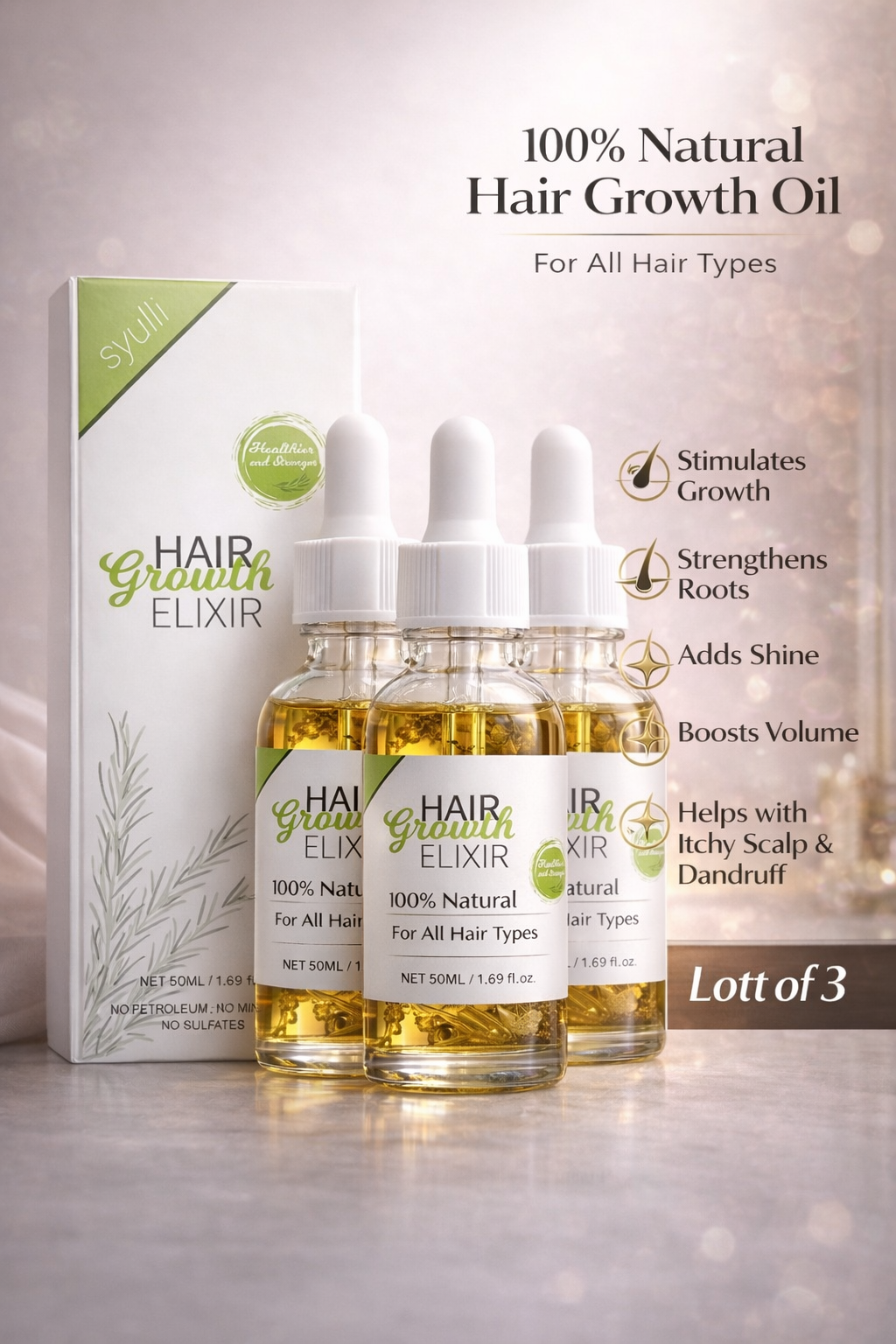 Hair Growth Oil (Lot of 3)